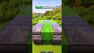 Tank in Minecraft!  (はいよろこんで) #minecraft #shorts