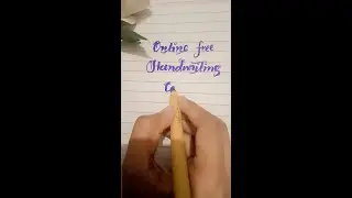 Online handwriting course|paper presentation|calligraphy