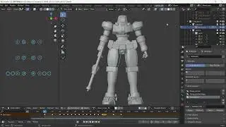 Blender 2.92 IK, FK, mecha control exam