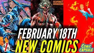 NEW COMIC BOOKS RELEASING FEBRUARY 18th 2026 DC  MARVEL COMICS PREVIEWS COMING OUT THIS WEEK 