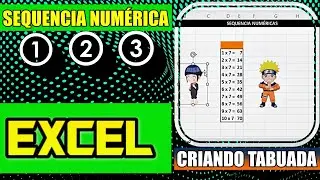 Sequencia Numérica Automática | Criando uma TABUADA Divertida para Crianças - EXCEL l Básico