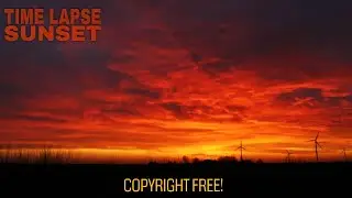 Time Lapse View Of Sunset With Dramatic Sky | Copyright Free Video 1080p