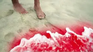Death and destruction in bloody wave offensive, attack visualization, male feet retreat from