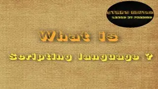 What is scripting Language???||Work with Python||learn how to code||