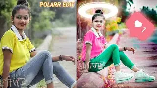 polarr photo editor || Neon glow face smooth creative photo editing || polarr photo editing on girl