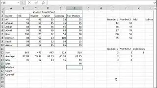 Topic-221. MS excel: functions CS101 Topic 221