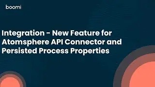 Integration - New Feature for AtomSphere  API Connector and Persisted Process Properties