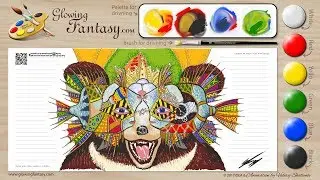 ”Funny bear / Cat / Fishes” Lighting Pillow Toy - Painting Lesson Nr 4 / 2019