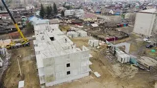 Строительство дома на ул.Крупской в Минусинске.  Апрель 2021