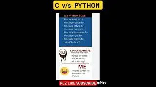 C v/s PYTHON 