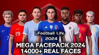 SP FOOTBALL LIFE 2024 - MEGA FACEPACK 2024 - 14000+ REAL FACES | FULL PREVIEW & INSTALLATION