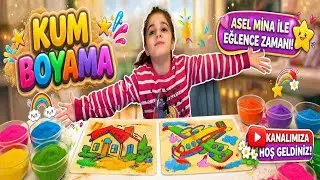 Kum Boyama Yapıyoruz! 😍🎨 Çok Eğlenceli Çocuk Aktivitesi | Asel Mina