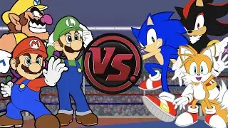 MARIO vs SONIC: CARTOON RAP WAR! (Super Mario vs Sonic The Hedgehog Rap Battle) | CARTOON RAP ATTACK