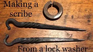 Blacksmithing - Making a scribe out of a railroad lock washer