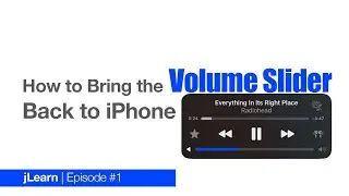 How to Restore the Volume Slider on #iPhone Lock Screen | jLearn by Mohammad Jahromi, Episode 1