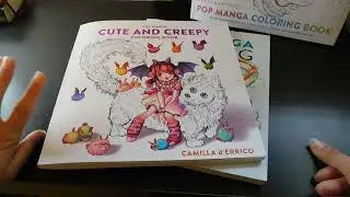 Cute and Creepy Pop Manga Coloring Book (Flip Through)