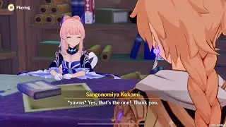 Reading Kokomi’s Favourite Military Book To Her- [Kokomi Story Quest] | Genshin Impact