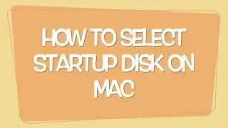 How to select startup disk in OS X El Capitan