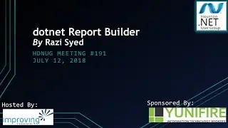 HDNUG July 2018 Meeting
