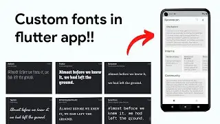 How to create Custom fonts in flutter? ... Easy way !