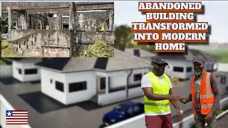 BUILDING IN LIBERIA : WE ARE REBUILDING AN ABANDONED BUILDING .