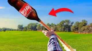 Cool BOTTLE ROCKET Experiment: Coca-Cola Rocket Test