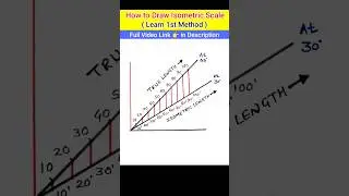 How to Draw Isometric Scale (1st Method) #tiklesacademy #shorts #engineeringgraphics