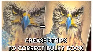 Crease strips to correct bulky book // Photo Strip Book // Fore Edge Book Art