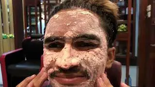 Face clean mask barber 💈 #facewash #cleaning #face #viral  Ali barber shop from Pakistan