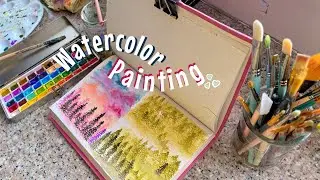 🍬 painting landscapes with watercolor🪻🌸 | seamiart