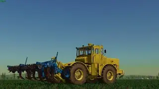 Farming Simulator 2019. Рассвет. Поднятие целины, вспашка поля.