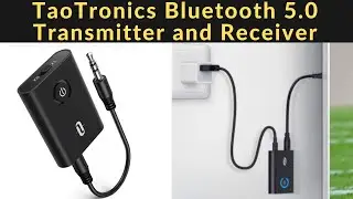 TaoTronics Bluetooth 5.0 Transmitter and Receiver, 2-in-1 Wireless 3.5mm Adapter