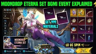GET MATERIAL IN BGMI | MOONDROP ETERNA SET BGMI NEW EVENT | MOONLIGHT THRONE SPIN BGMI