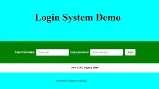 Login System Demo Using PHP & MySQL