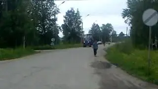 перевозка дт 75МЛ на самодельном трале с мтз 80