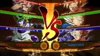 Goku Oscuro y Cell y Freezer Vs Goku Supersai y Vegetta Supersai y Trunks Dragon Ball Fighterz