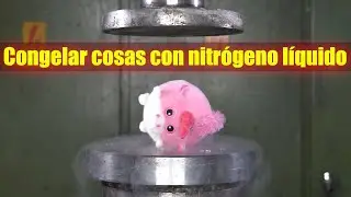 Cinta de conducto congelada de nitrógeno líquido triturado con presión hidráulica.
