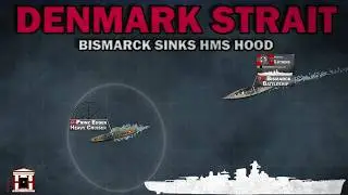 Battleship Bismarck sinks HMS Hood: Battle of the Denmark Strait, 1941 - Animated