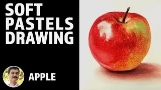 How to Draw an Apple in Pastels | For Beginners | Muralidhar Suvarna