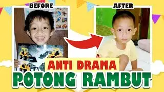 BARU KALI INI !!!! Ovan potong rambut gak nangis  || Potong rambut di Barber shop langganan ayah
