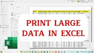 How to Print Large Data in Excel Perfectly !!! ~ Print Setup in MS Excel |