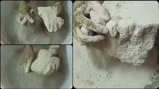 Video has no sound😔🙏 || Multani Mitti Chunks+Shapes💦Crumbling & Paste Mixing/Playing 