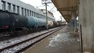 EA 843 UNICOM TRANZIT(RO-UTZ) la tracțiunea unui tren de marfă(TDM) Brazi - Dornești în gara Bacău