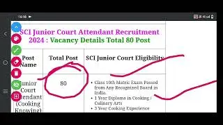 Supreme court Attendant Notifications out 2024 // Age limit // Qualifications // Fees // Last date