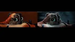 ||Puss In Boots|| Panic Attack Scene comparison.