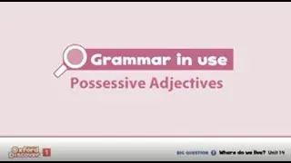 POSSESSIVE ADJECTIVES Oxford Discover 1 Unit 14 Grammar in Use