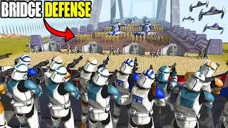 The Largest CLONE WARS Bridge Fortress Defense EVER! - Men of War: Star Wars Mod