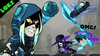 FIRST GAMES with the NEW LEGEND: LOKI • Brawlhalla 1v1 Gameplay