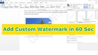 Add Custom Watermark in Word in 60 Seconds