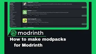 How to make modpacks with Modrinth
